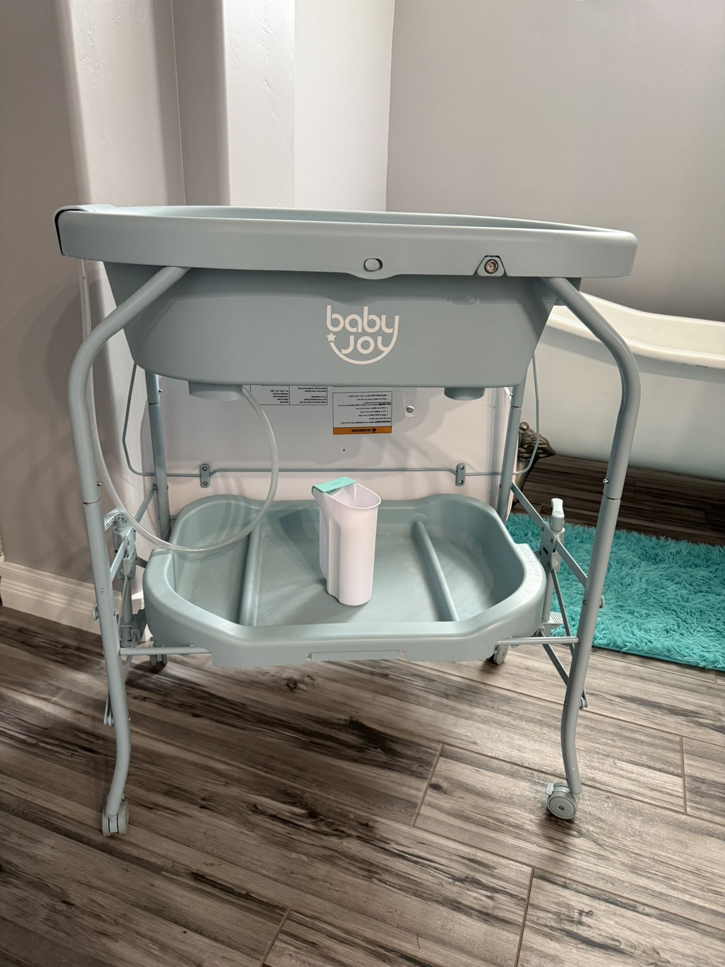 Baby Joy Changing Table with Bath Tub & Storage