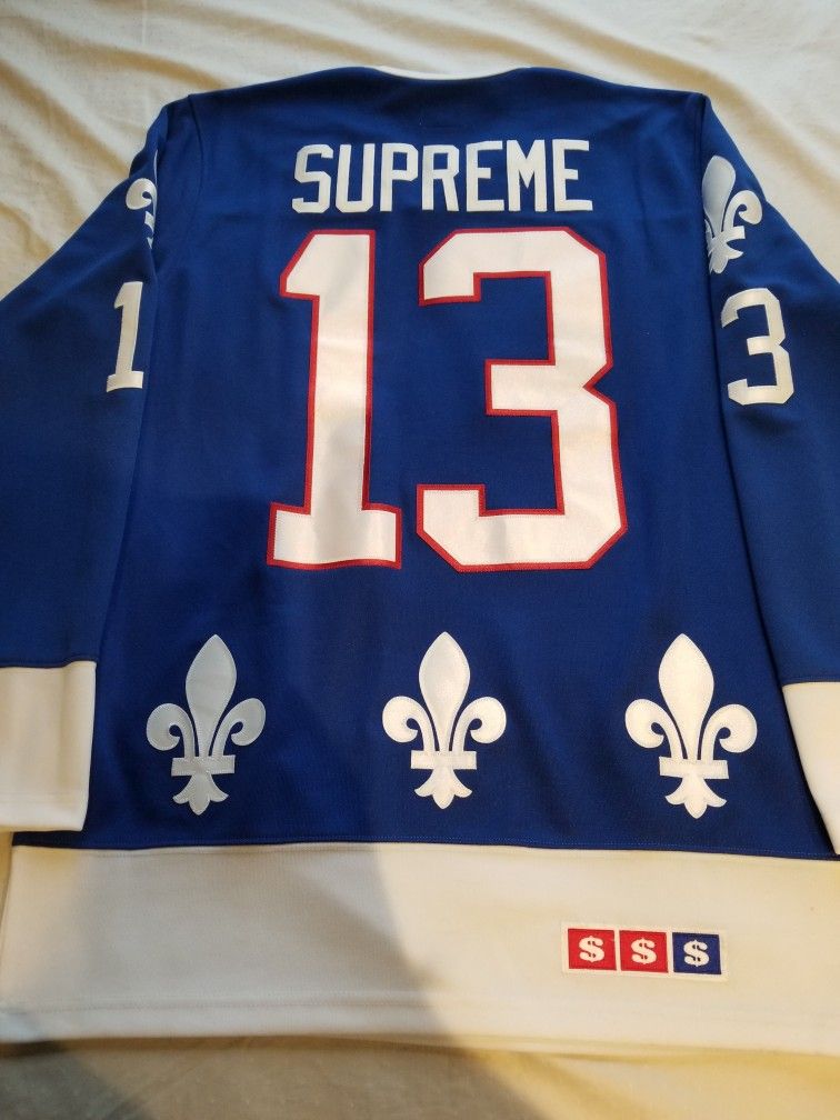 Supreme Fleur De Lis Hockey Top Jersey Royal Size L Large F/w 13