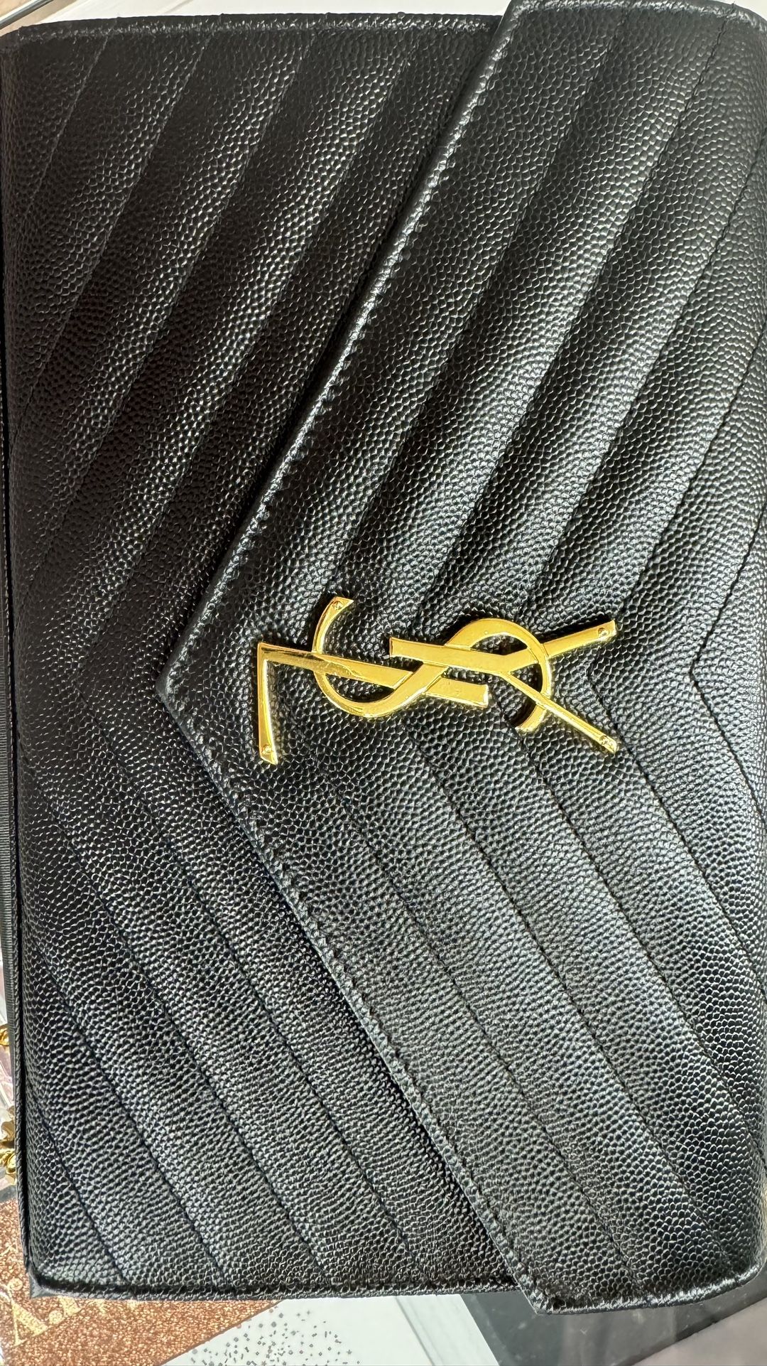 YSL Monogram Wallet On Chain