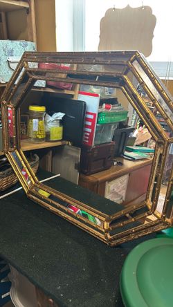 Wall Gold Tone Mirror