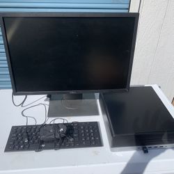 HP ProDesk Desktop Computer + Dell Monitor Full Setup