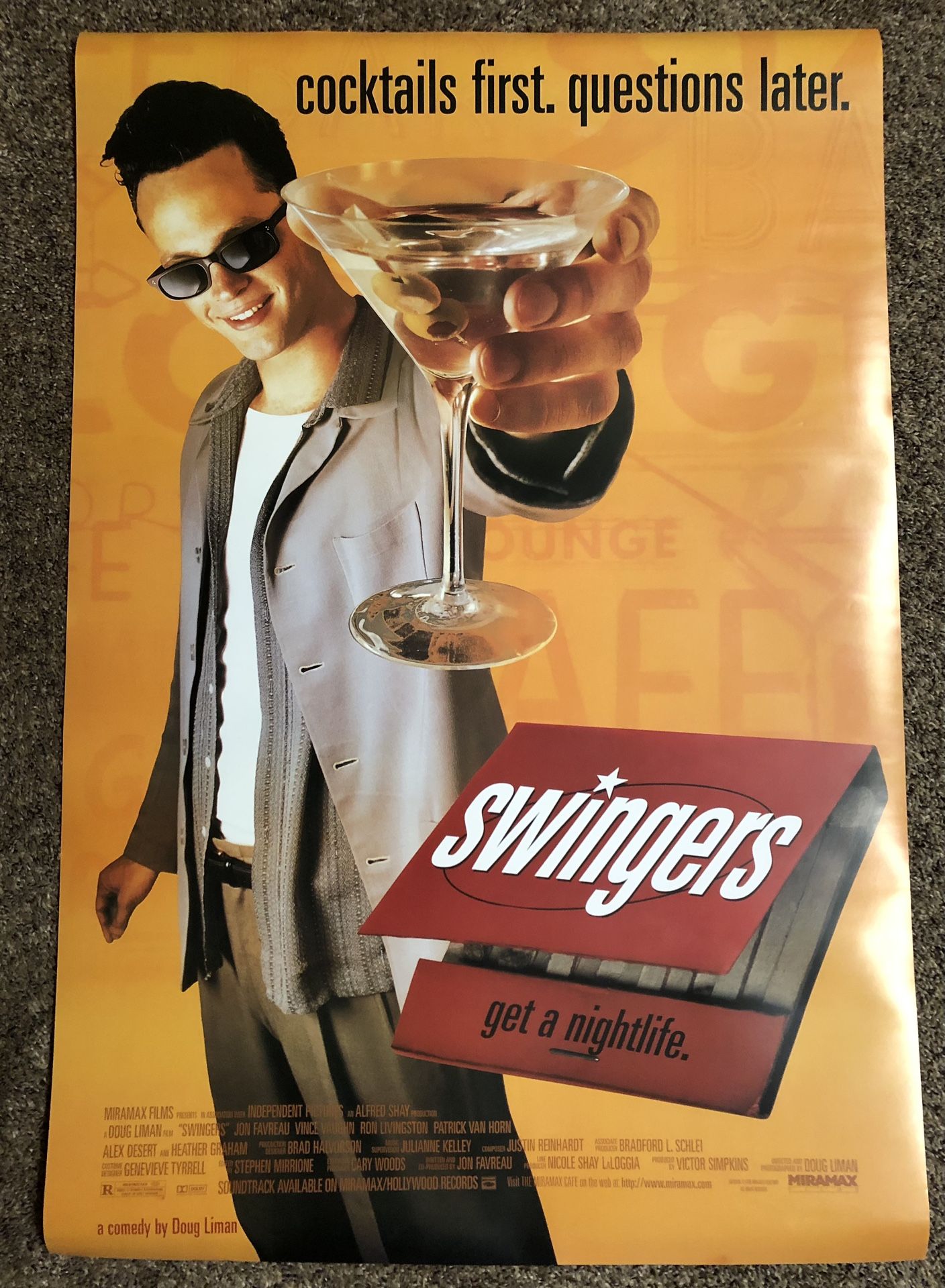 Swingers Movie Poster 27” x 40” Make An Offer!