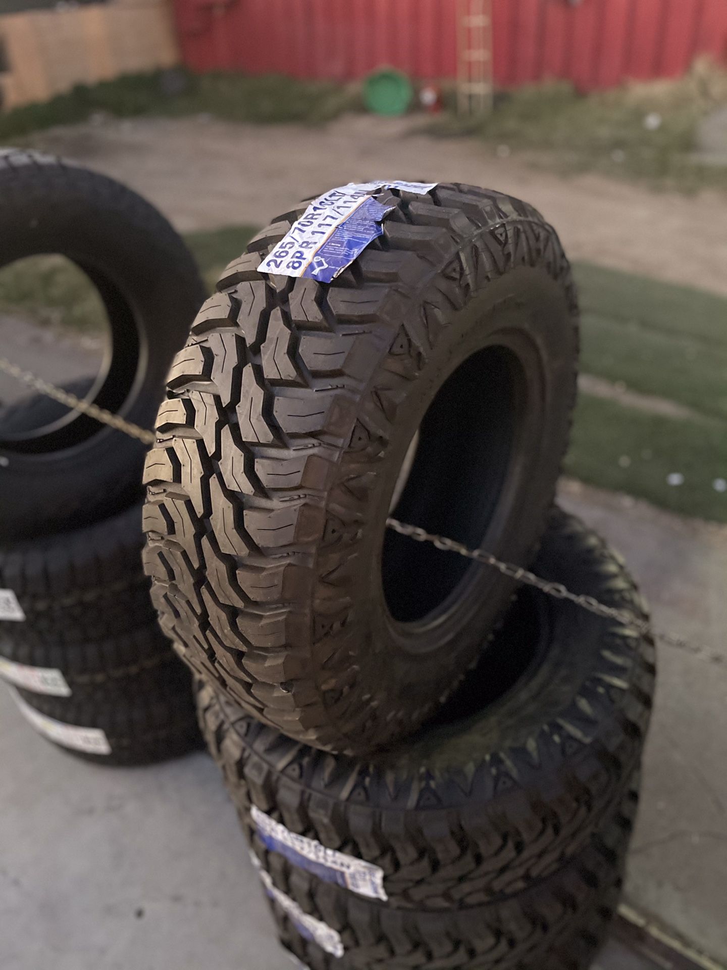 LT265/70/16 Cross Leader Mud Terrain brand new set! Price includes mount and balance!