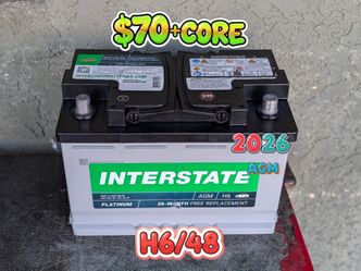 AGM Car Battery Group Size 48/H6