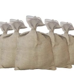 35 in. x 22 in. Burlap Sand Bags for Flood Water Barrier, Tent Sandbags, Erosion Control-Sand Not Included (5-Pack)