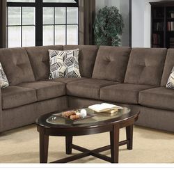 New Chocolate Brown Sectional 