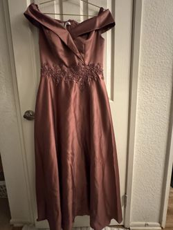 1 Bridesmaid Coral Pink 2 Long Party Dress