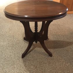 Antique Wooden Oval Occasional Table 