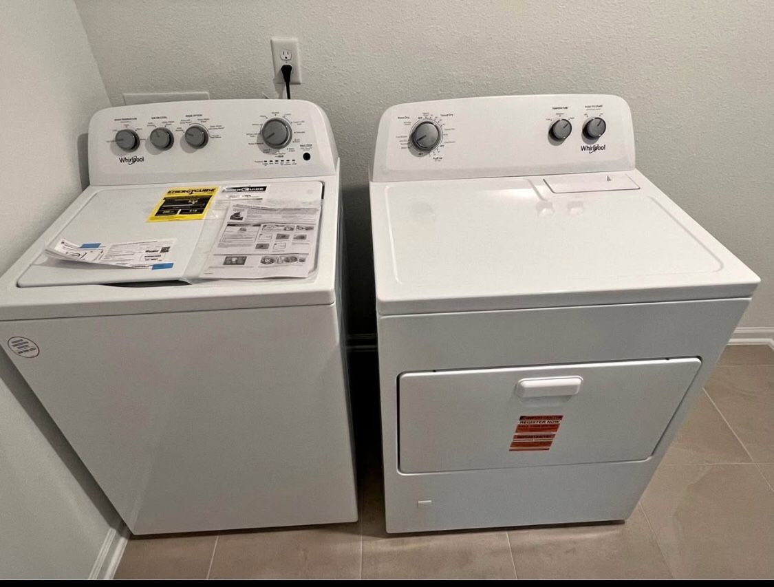 One year old washer and electric dryer