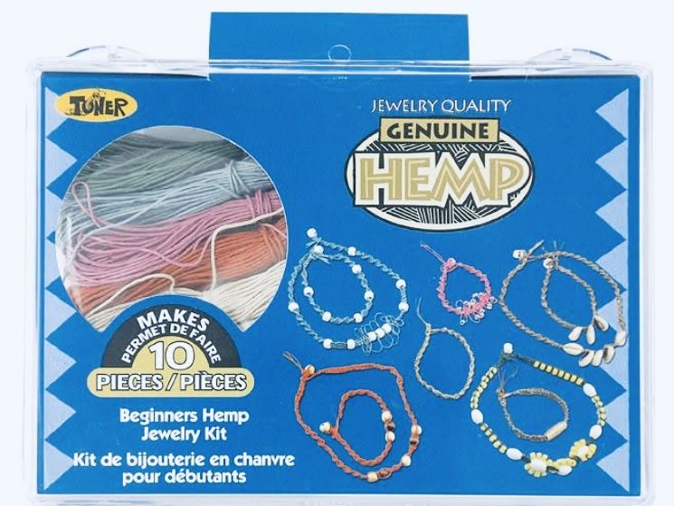 NEW Beginners Toner Hemp Jewelry Kit with Instructions, Stocking Stuffer