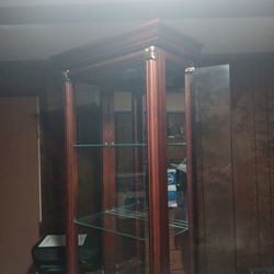 Curio Cabinet (Cherry) 76 In Tall 13 Inch Wide 