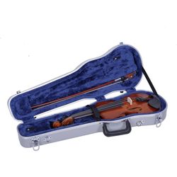 Crossrock 1/4 Violin Case-Backpack Style in Silver (CRA800SVQSL)