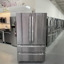 Sharp 36 Inch French 4-Door Counter Depth Refrigerator