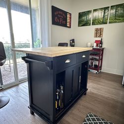 For Sale: Crate & Barrel Belmont Wooden Kitchen Island – Timeless Quality Meets Everyday Functionality!