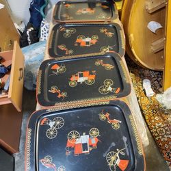 Mid-century Metal TV Trays...nice....