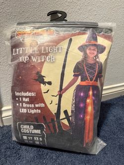 Spooktacular Little Light Up Witch Child Costume Size S