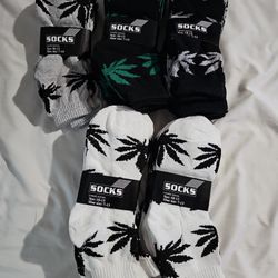 Men's Weed Socks Size 10-13 Different Colors