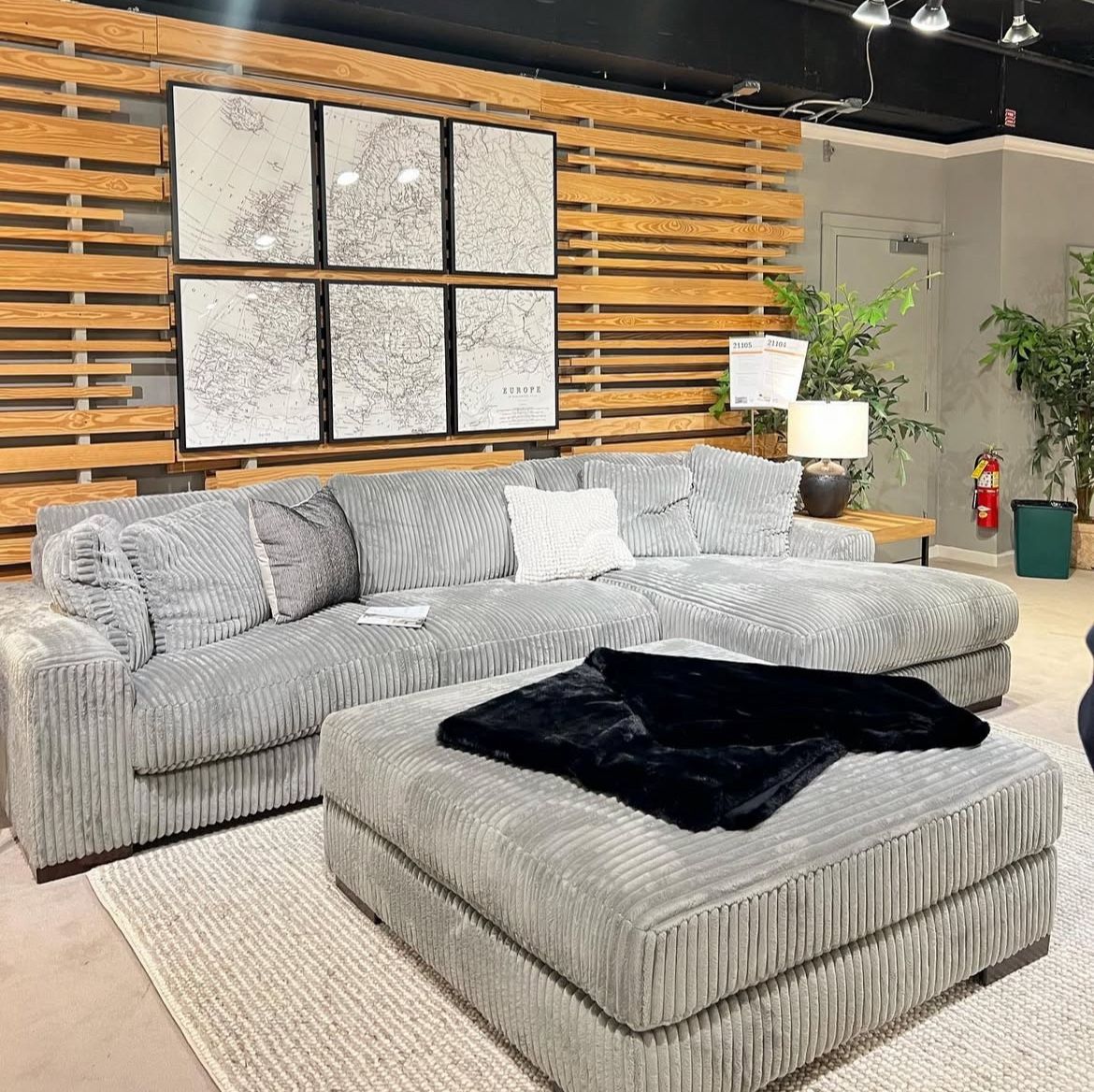 L Shape Sofa , Ottoman, Same Day Delivery ๐