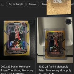 gold trae young monopoloy numbered to 39 otw in mail
