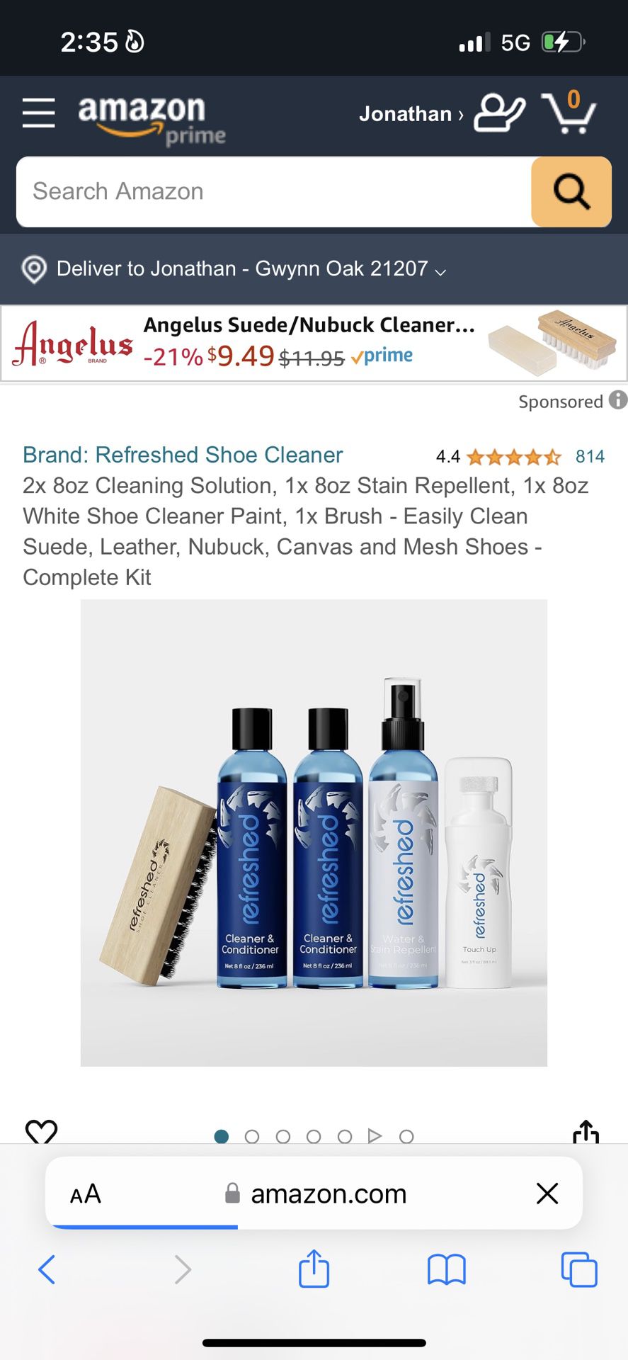 Refreshed Shoe Cleaner 