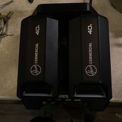 Commercial   40V   Dual   Bay   Charger W/2 Batteries 