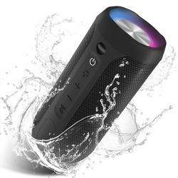 EDUPLINK Portable Bluetooth Speaker Waterproof IPX7 Wireless Speaker with 20W Louder Stereo Sound Outdoor Speakers with Party Lights True Wireless Ste