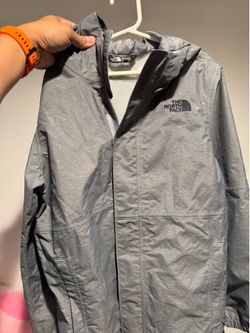 North Face Boys Raincoat Medium 10-12 Grey