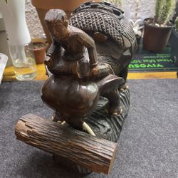 Vintage 1950’s Wooden elephant figurine