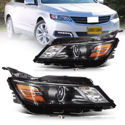 Black Headlight Assembly for 2014-2020 Chevrolet Impala