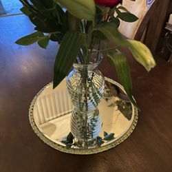 14" Round Glass Mirror Wedding Party  Centered Piece For Living Room, Coffee Table Or Dining Table - 22 PCS