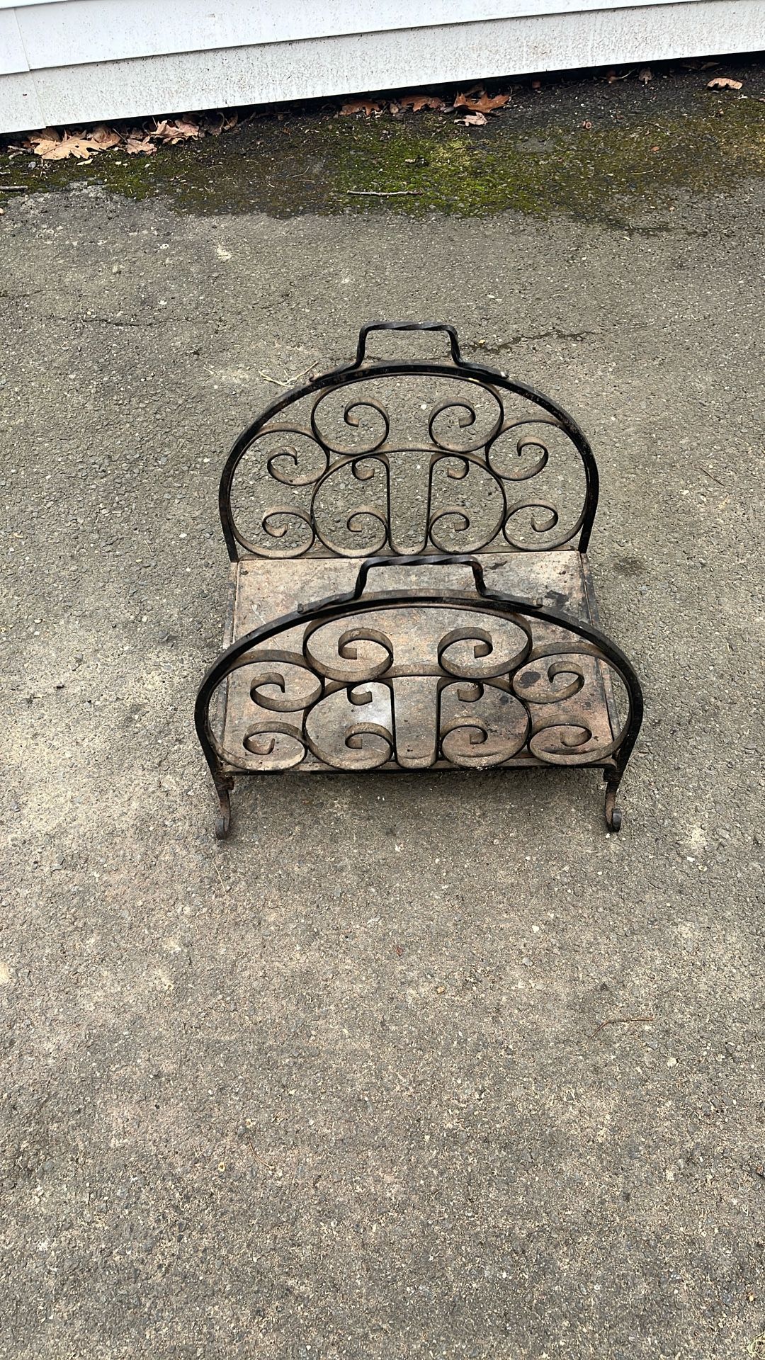 Antique Wrought Iron Log Rack