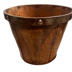 Rustic Thin Wood Planter Basket