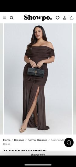 Brown Dress With Slit