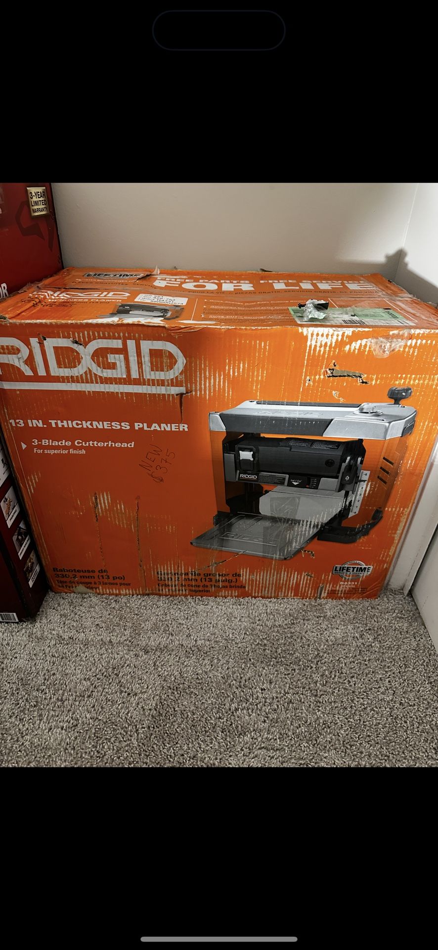 RIDIGD 15 Amp Corded 13 in. Thickness Corded Planer