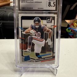 2023 Panini Donruss Rated Rookie Roschon Johnson #314 CGC 8.5