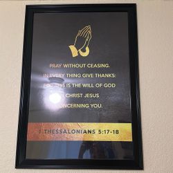 Bible verse 1 Thessalonians 5:17–18, Framed