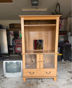 Wooden entertainment center
