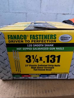 Fanaco Fasteners 3-1/4 x .131 Framing Nails 4000ct