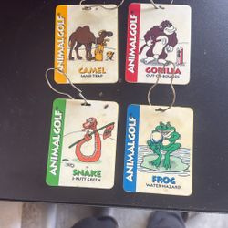 Vintage 1987 Made In USA Animal Golf Set 