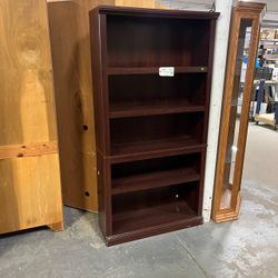 (In store) reddish brown bookcase
