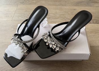 Rhinestone Heeled sandal Size 7.5