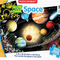 The Learning Journey Puzzle Doubles Glow in the Dark - Space - 100 Pcs