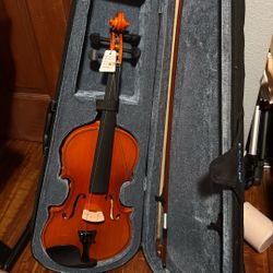 Medium sized Violin and Bow - New