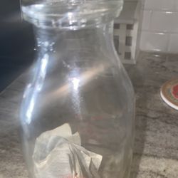 1984 Glass Milk Bottle Comes With Letter