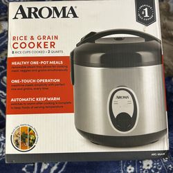 Aroma 8-Cup (Cooker) Rice & Grain Cooker – ARC-904SB – One-Touch