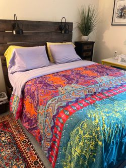 Queen size 5 piece firm house style bedroom, set with or without mattress and base