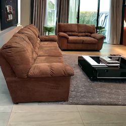 ASHLEY FURNITURE THREE SEATER + TWO SEATER SOFA SET (FREE DELIVERY)