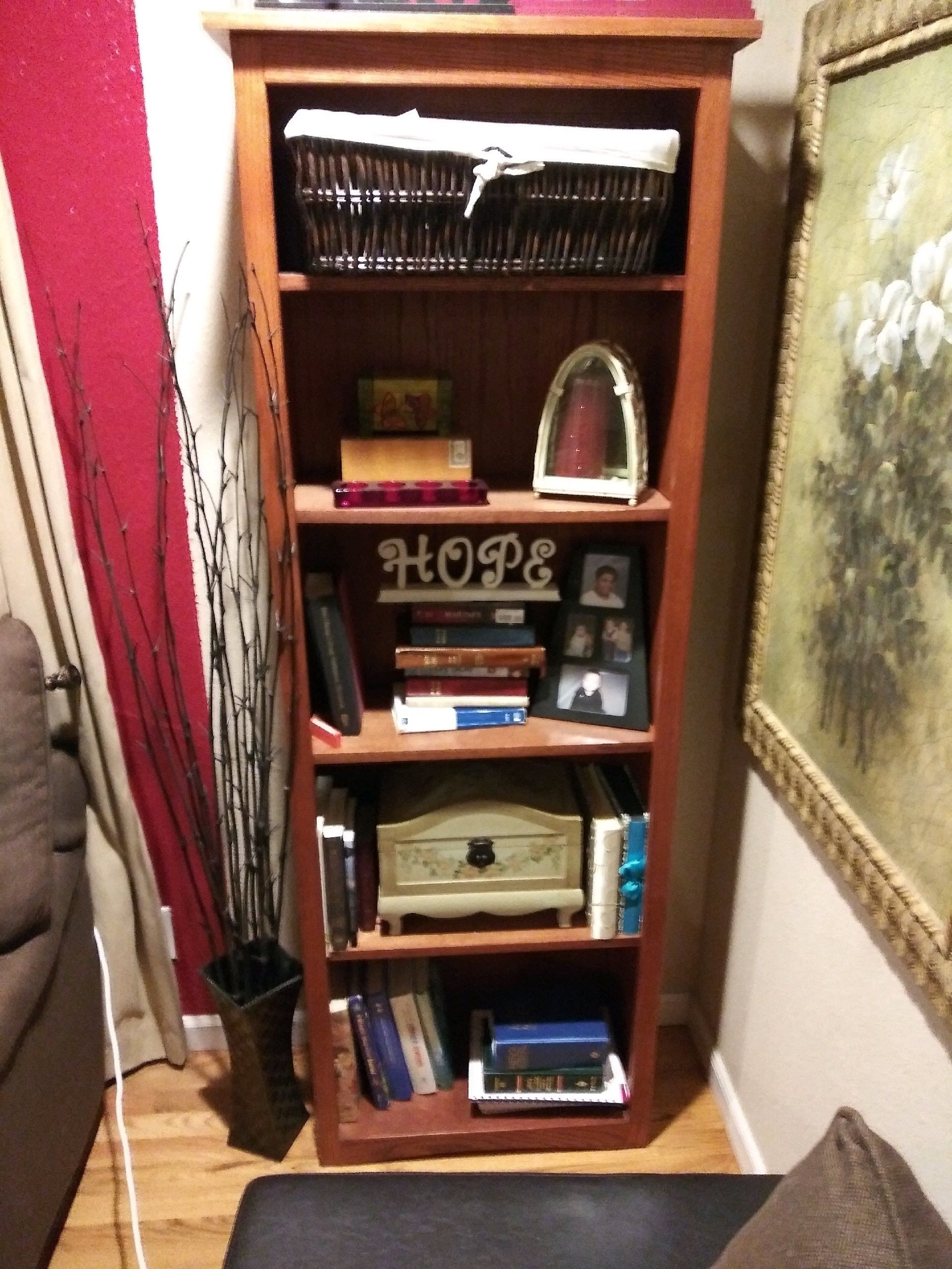 Two mission style bookshelves