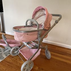 Pink glitter Convertible, 3 in 1  stroller