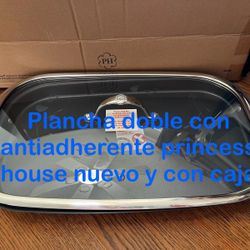 Plancha Doble Con Antiadherente 👉 princess house todo nuevo y con caja 📦